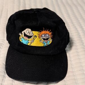 Vintage 1988 Nickelodeon Rugrats Black Hat, Adjustable
